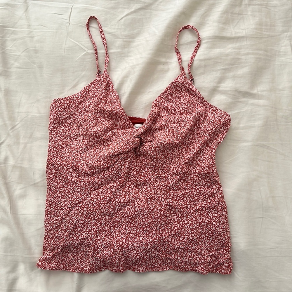 Abercrombie tank, light coral and white color, size XS, NWT